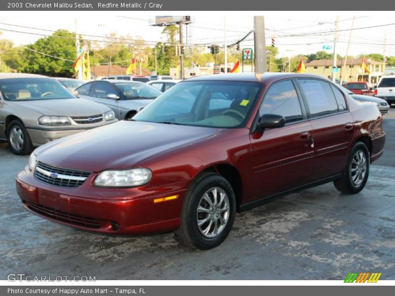 Redfire Metallic / Gray 2003 Chevrolet Malibu Sedan