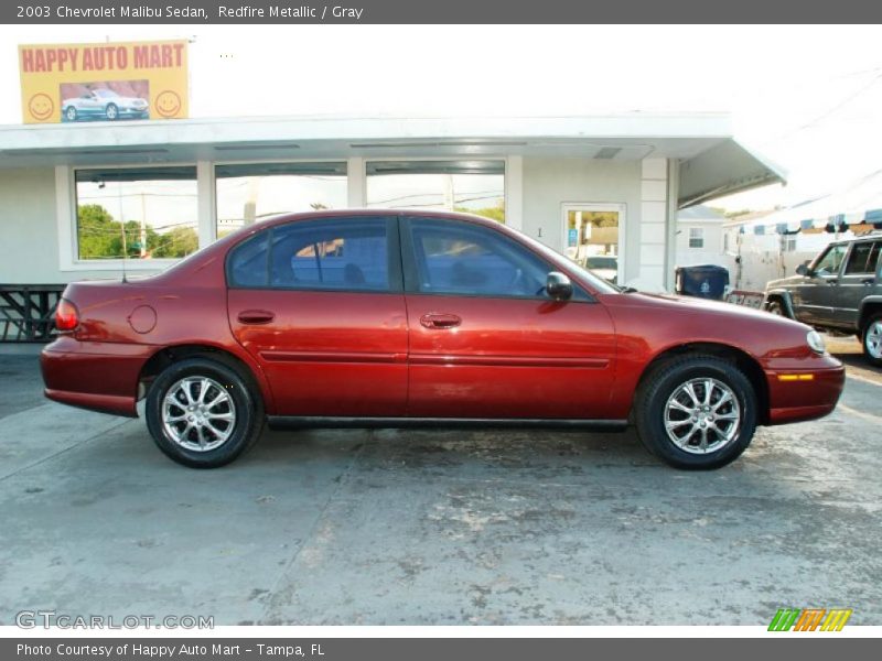 Redfire Metallic / Gray 2003 Chevrolet Malibu Sedan