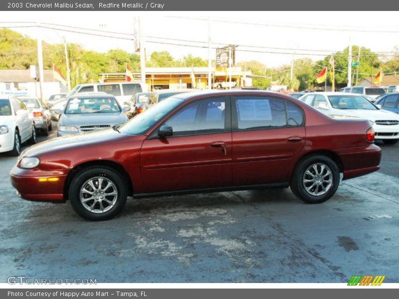 Redfire Metallic / Gray 2003 Chevrolet Malibu Sedan