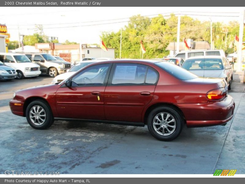 Redfire Metallic / Gray 2003 Chevrolet Malibu Sedan
