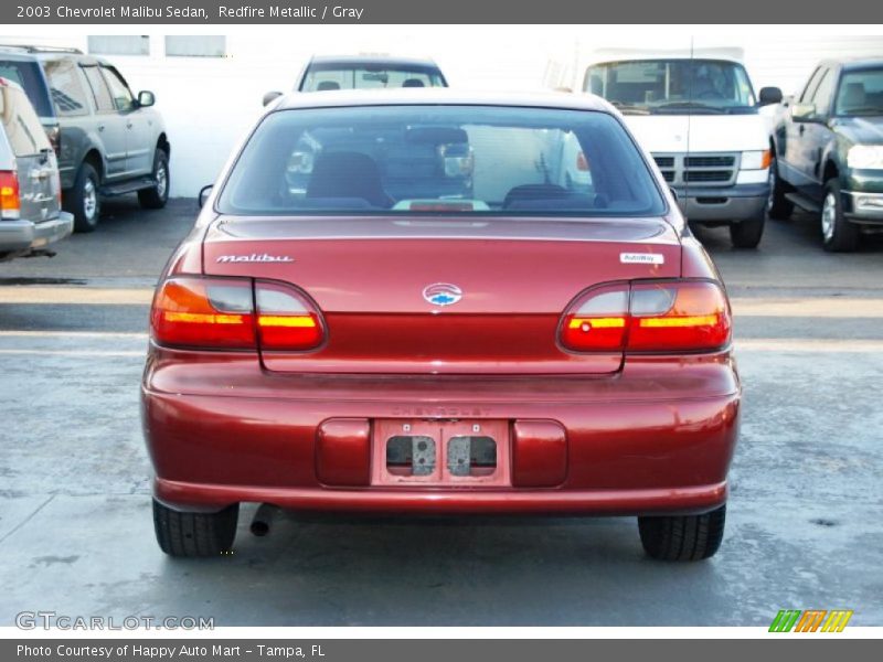 Redfire Metallic / Gray 2003 Chevrolet Malibu Sedan
