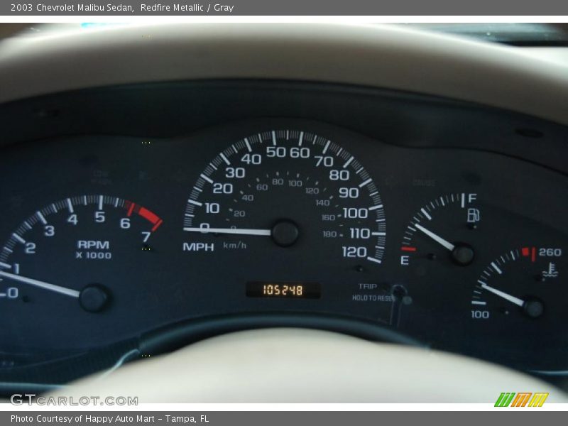 Redfire Metallic / Gray 2003 Chevrolet Malibu Sedan