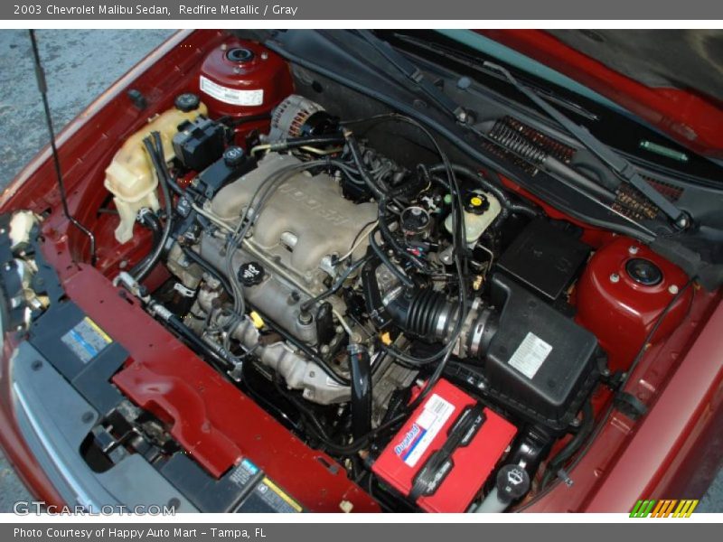 Redfire Metallic / Gray 2003 Chevrolet Malibu Sedan