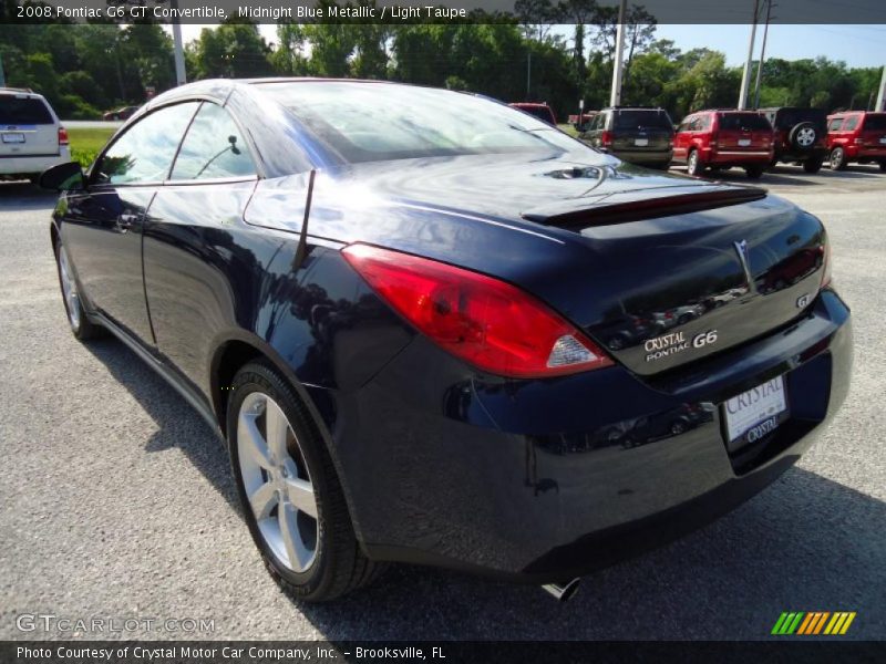 Midnight Blue Metallic / Light Taupe 2008 Pontiac G6 GT Convertible