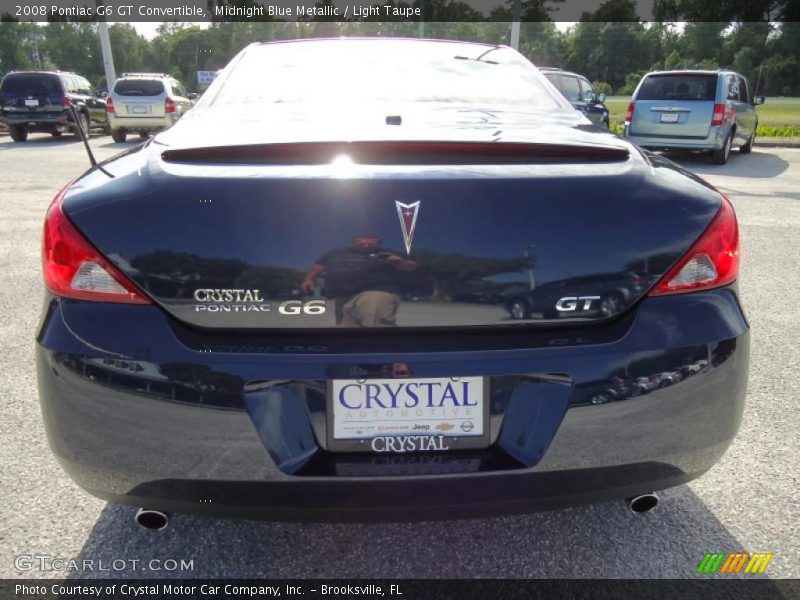 Midnight Blue Metallic / Light Taupe 2008 Pontiac G6 GT Convertible