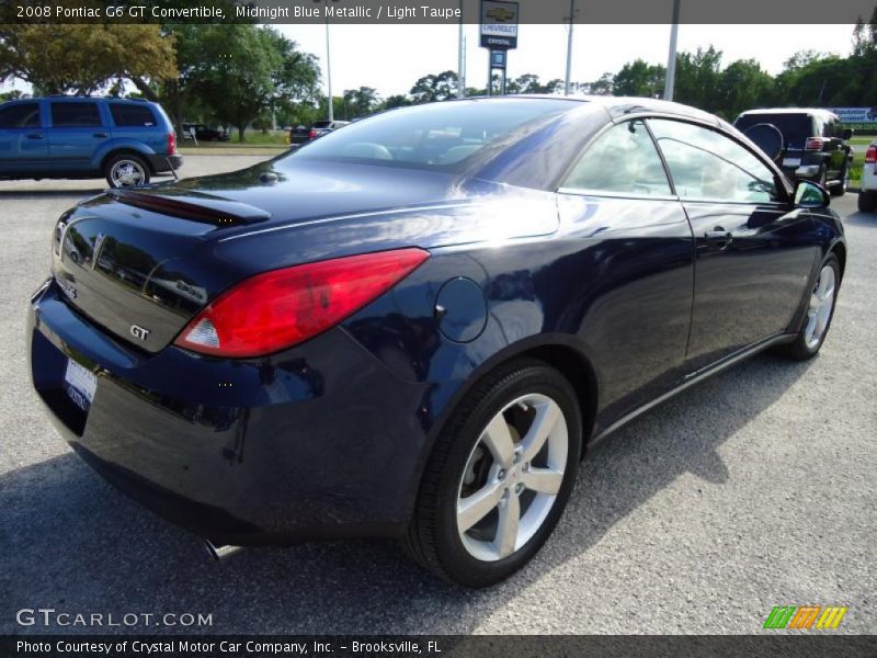 Midnight Blue Metallic / Light Taupe 2008 Pontiac G6 GT Convertible