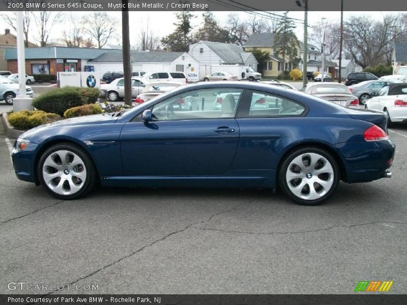 Mystic Blue Metallic / Cream Beige 2005 BMW 6 Series 645i Coupe