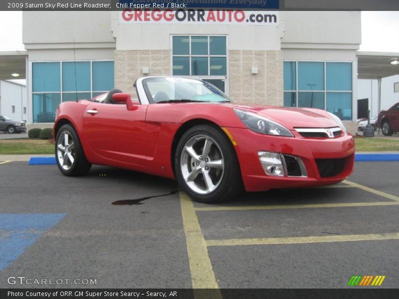 Chili Pepper Red / Black 2009 Saturn Sky Red Line Roadster