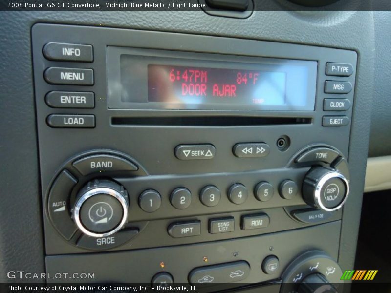 Midnight Blue Metallic / Light Taupe 2008 Pontiac G6 GT Convertible