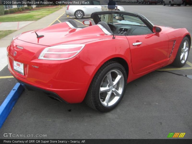 Chili Pepper Red / Black 2009 Saturn Sky Red Line Roadster