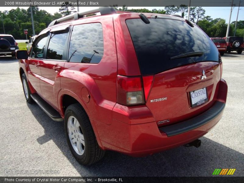 Rave Red / Black 2008 Mitsubishi Endeavor LS AWD