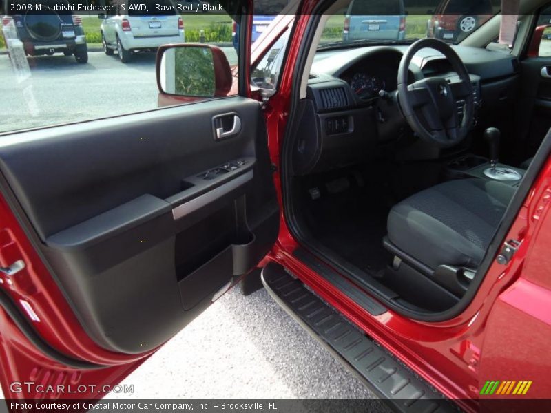 Rave Red / Black 2008 Mitsubishi Endeavor LS AWD