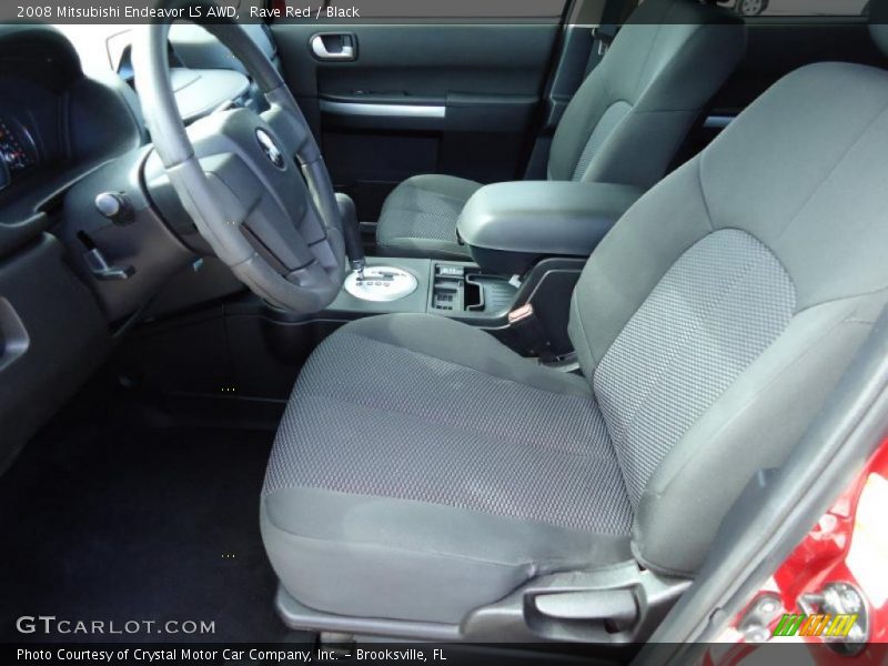 Rave Red / Black 2008 Mitsubishi Endeavor LS AWD