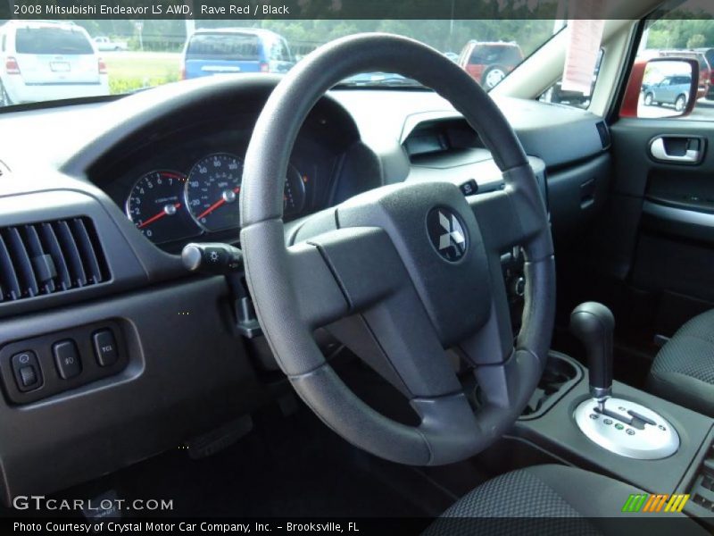 Rave Red / Black 2008 Mitsubishi Endeavor LS AWD