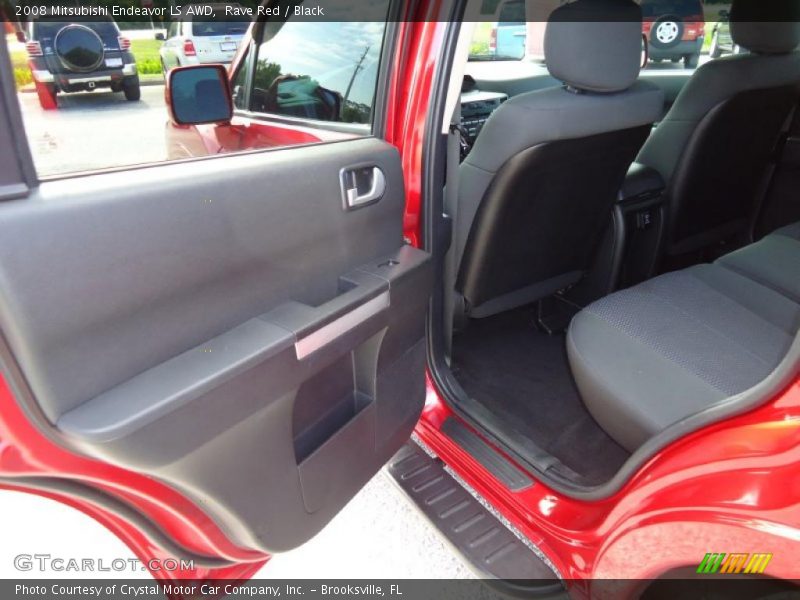 Rave Red / Black 2008 Mitsubishi Endeavor LS AWD