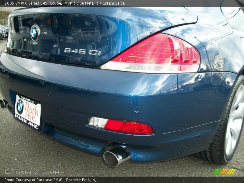 Mystic Blue Metallic / Cream Beige 2005 BMW 6 Series 645i Coupe