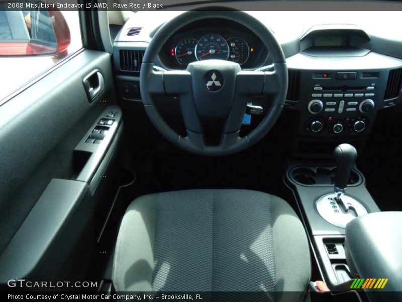 Rave Red / Black 2008 Mitsubishi Endeavor LS AWD