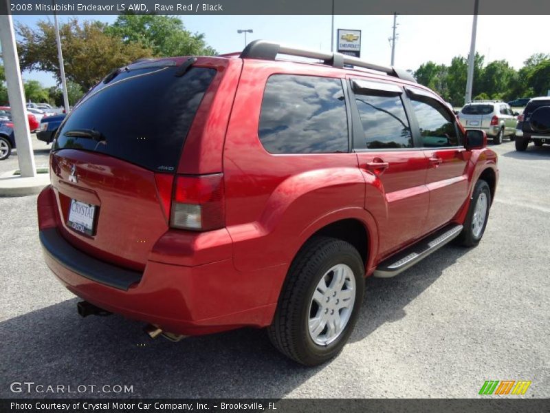 Rave Red / Black 2008 Mitsubishi Endeavor LS AWD