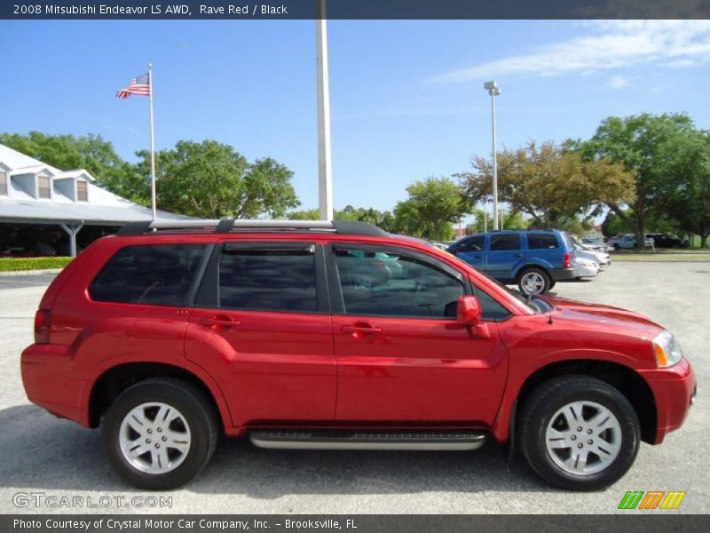Rave Red / Black 2008 Mitsubishi Endeavor LS AWD
