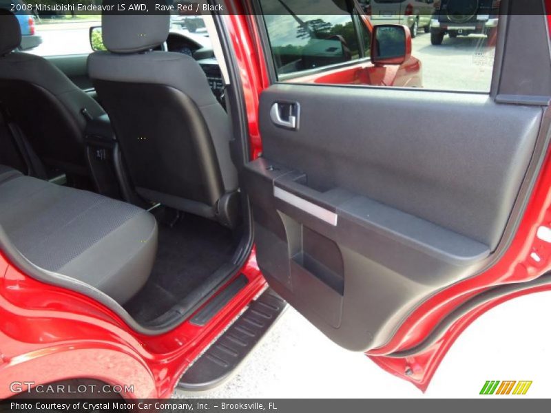 Rave Red / Black 2008 Mitsubishi Endeavor LS AWD