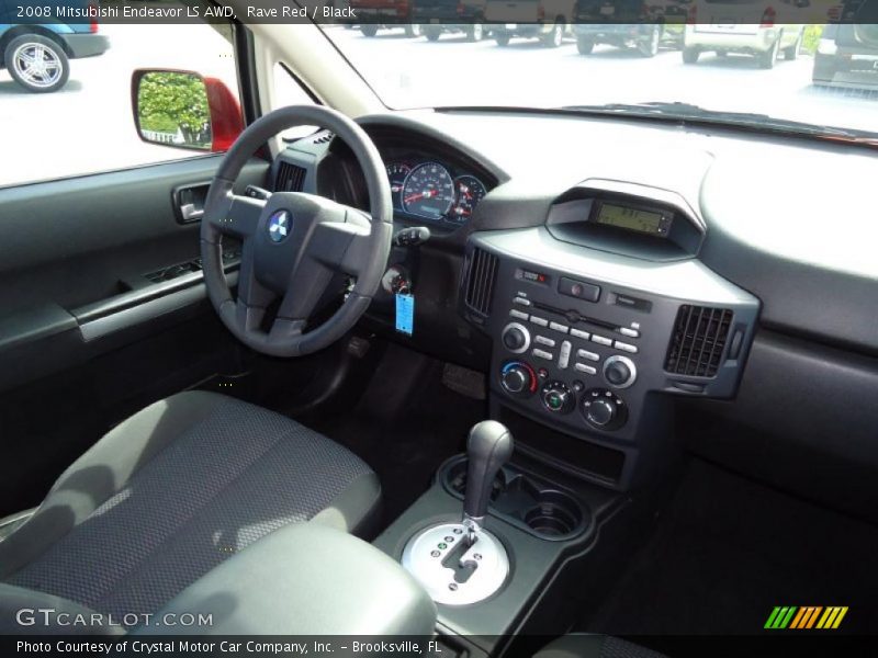 Rave Red / Black 2008 Mitsubishi Endeavor LS AWD