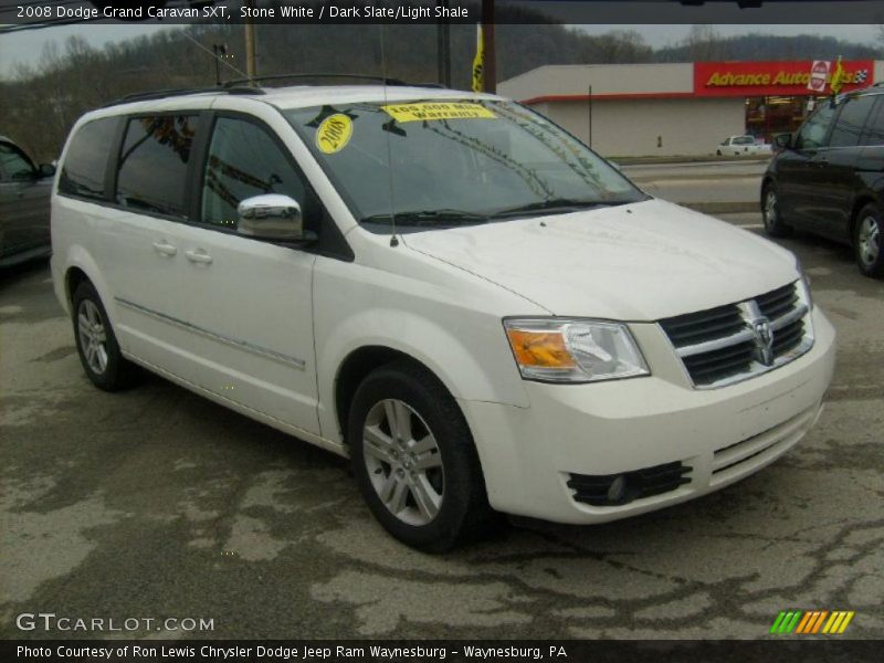 Stone White / Dark Slate/Light Shale 2008 Dodge Grand Caravan SXT
