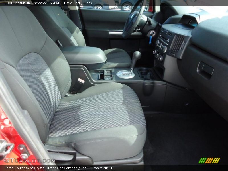 Rave Red / Black 2008 Mitsubishi Endeavor LS AWD