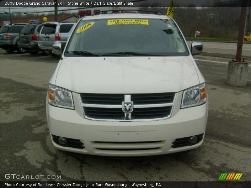 Stone White / Dark Slate/Light Shale 2008 Dodge Grand Caravan SXT