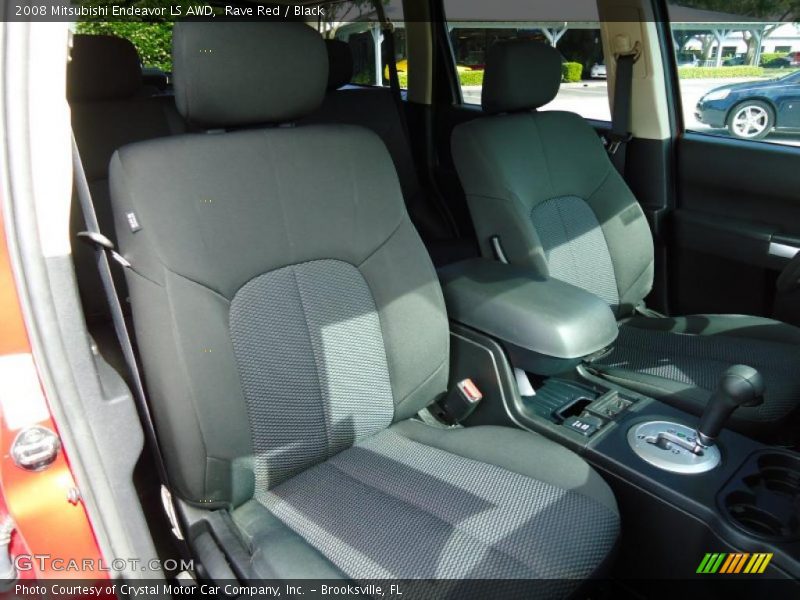 Rave Red / Black 2008 Mitsubishi Endeavor LS AWD