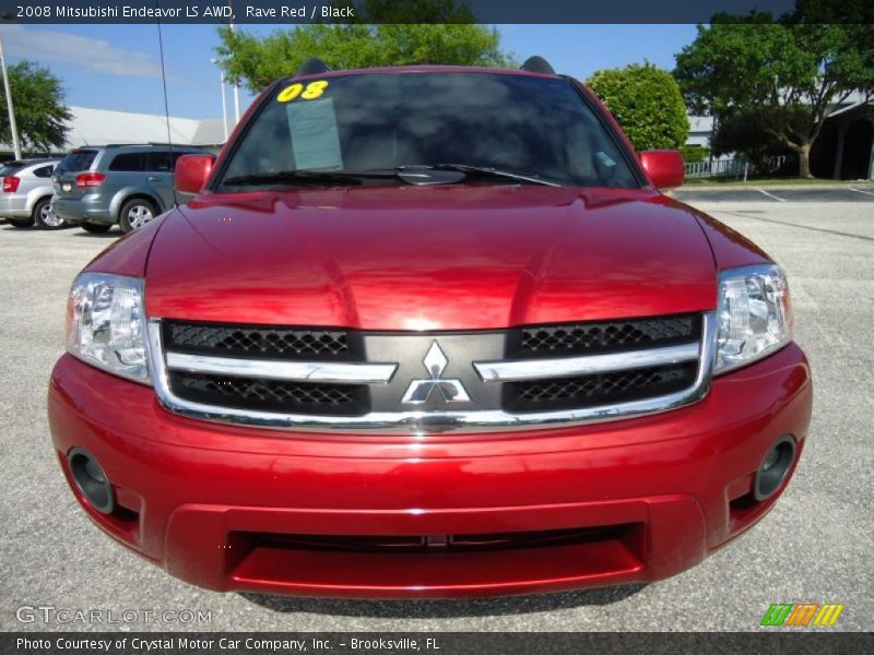 Rave Red / Black 2008 Mitsubishi Endeavor LS AWD