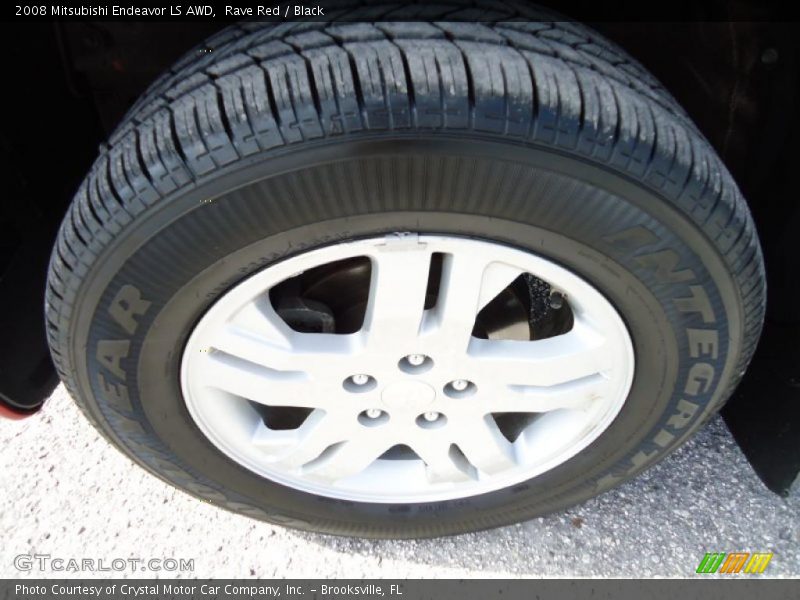 Rave Red / Black 2008 Mitsubishi Endeavor LS AWD