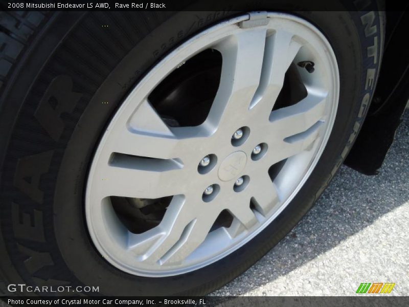 Rave Red / Black 2008 Mitsubishi Endeavor LS AWD