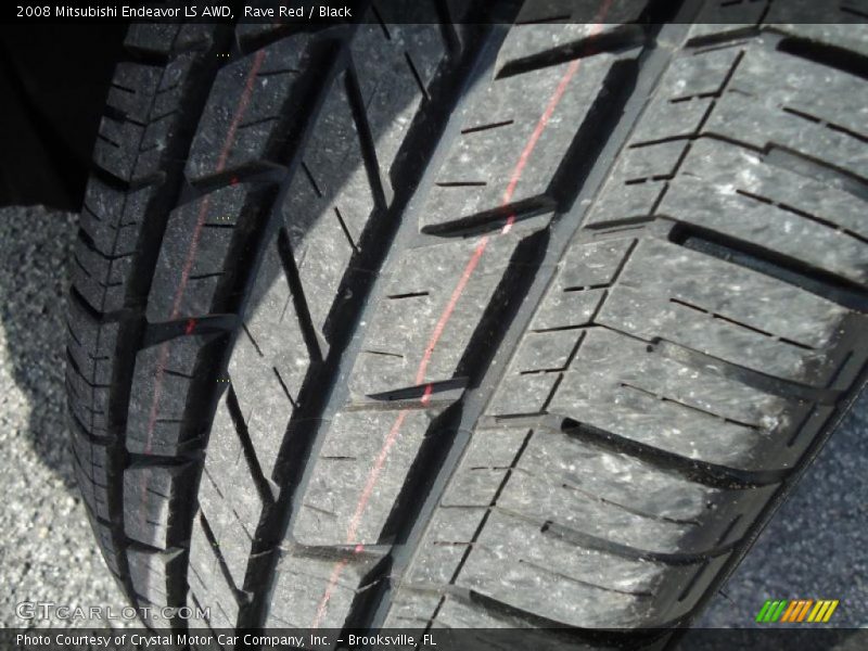 Rave Red / Black 2008 Mitsubishi Endeavor LS AWD