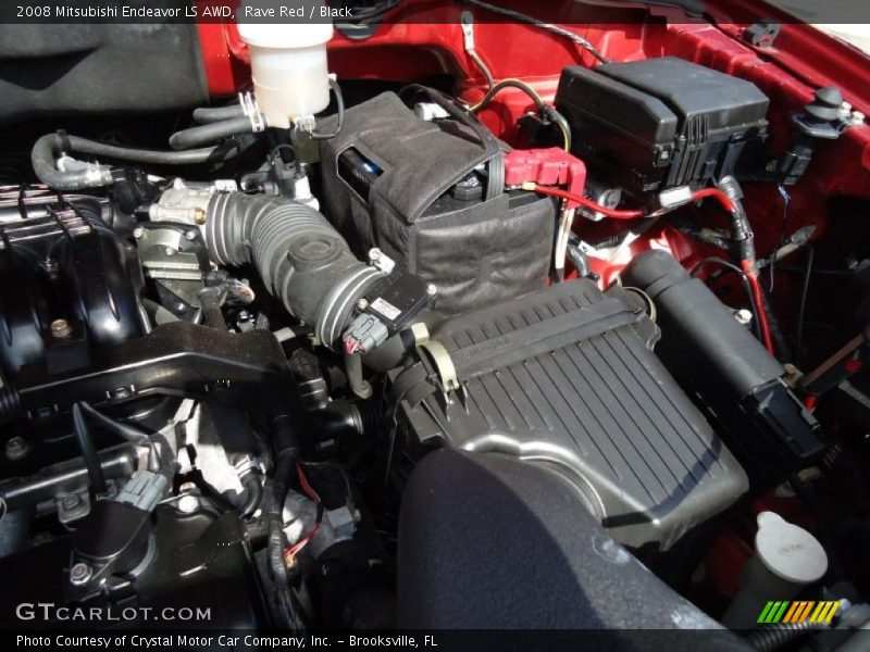 Rave Red / Black 2008 Mitsubishi Endeavor LS AWD
