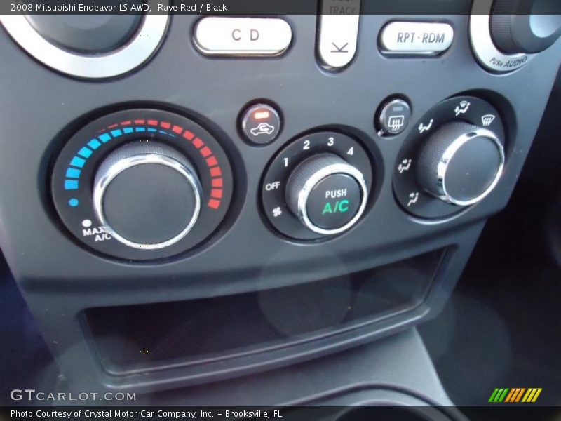Rave Red / Black 2008 Mitsubishi Endeavor LS AWD