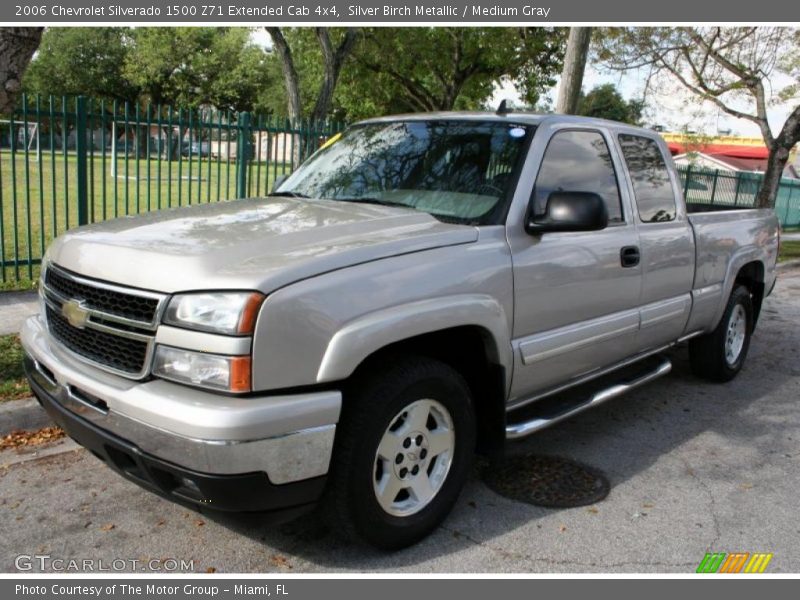 Silver Birch Metallic / Medium Gray 2006 Chevrolet Silverado 1500 Z71 Extended Cab 4x4