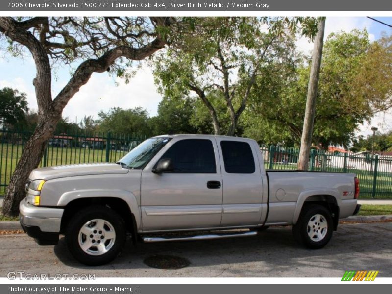 Silver Birch Metallic / Medium Gray 2006 Chevrolet Silverado 1500 Z71 Extended Cab 4x4