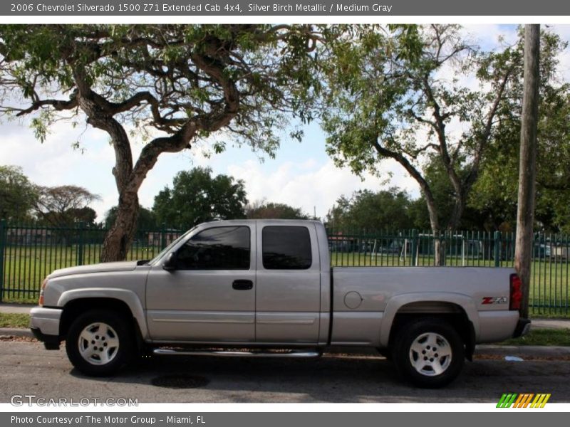 Silver Birch Metallic / Medium Gray 2006 Chevrolet Silverado 1500 Z71 Extended Cab 4x4