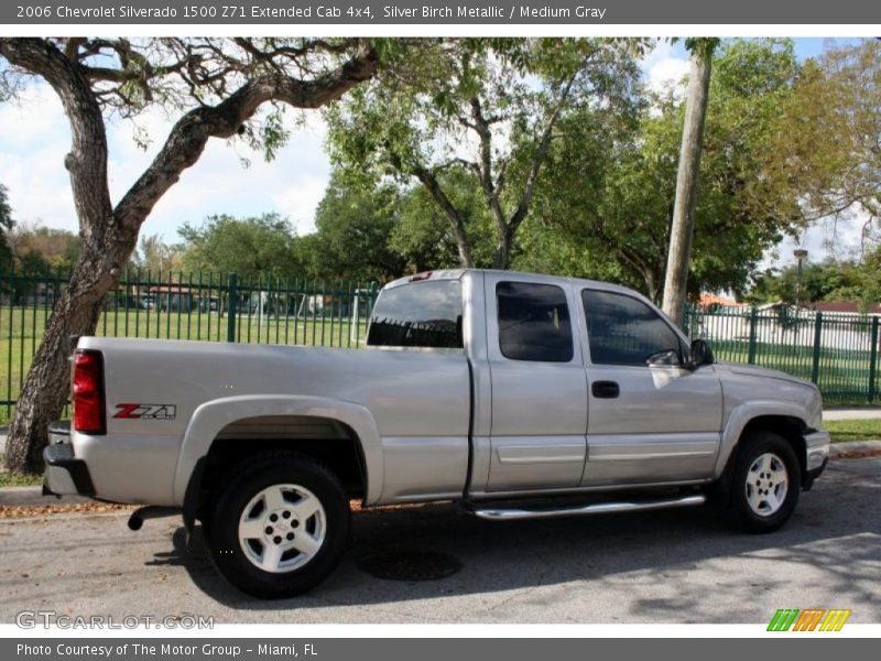Silver Birch Metallic / Medium Gray 2006 Chevrolet Silverado 1500 Z71 Extended Cab 4x4