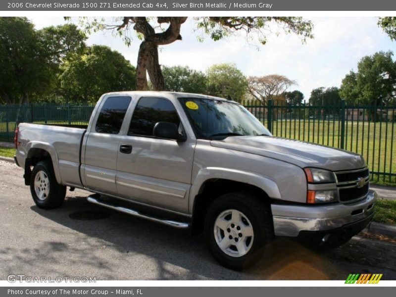 Silver Birch Metallic / Medium Gray 2006 Chevrolet Silverado 1500 Z71 Extended Cab 4x4
