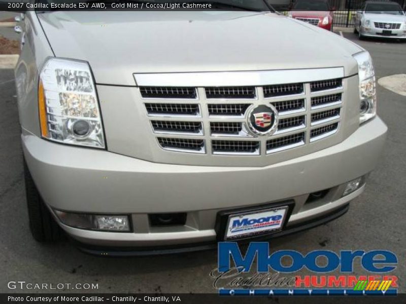 Gold Mist / Cocoa/Light Cashmere 2007 Cadillac Escalade ESV AWD