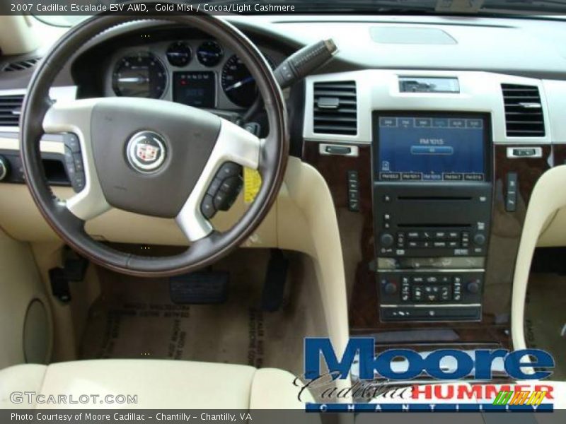 Gold Mist / Cocoa/Light Cashmere 2007 Cadillac Escalade ESV AWD