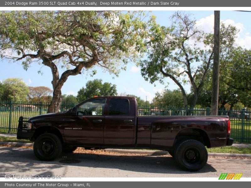 Deep Molten Red Metallic / Dark Slate Gray 2004 Dodge Ram 3500 SLT Quad Cab 4x4 Dually