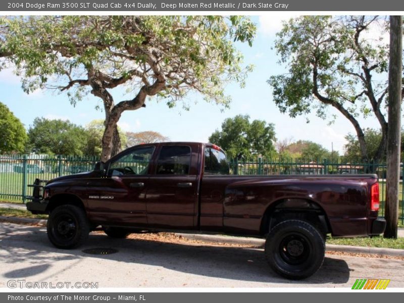Deep Molten Red Metallic / Dark Slate Gray 2004 Dodge Ram 3500 SLT Quad Cab 4x4 Dually
