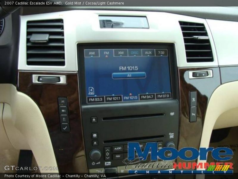 Gold Mist / Cocoa/Light Cashmere 2007 Cadillac Escalade ESV AWD