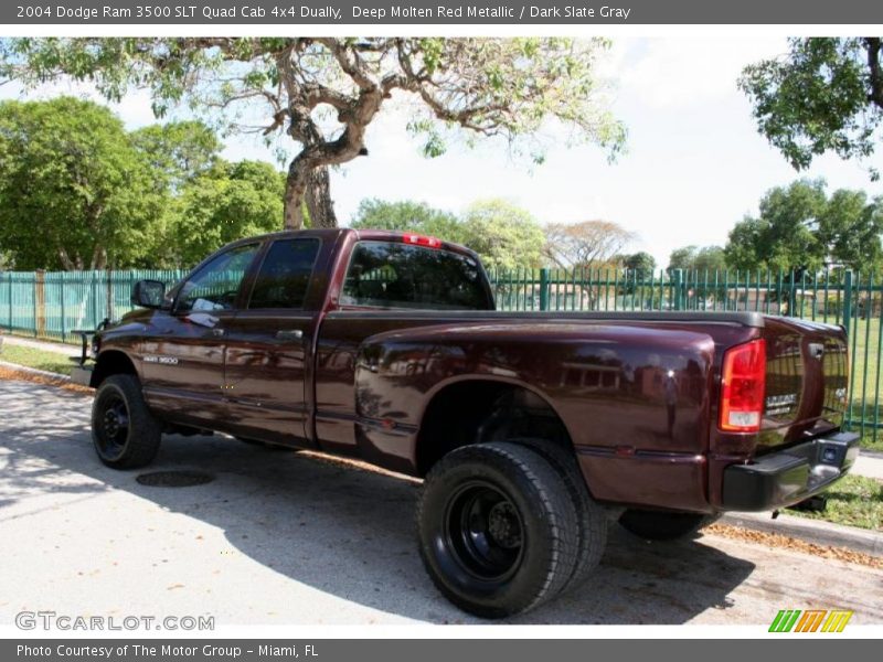 Deep Molten Red Metallic / Dark Slate Gray 2004 Dodge Ram 3500 SLT Quad Cab 4x4 Dually