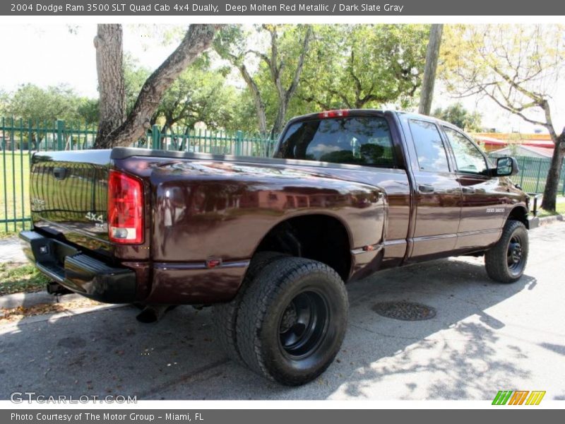 Deep Molten Red Metallic / Dark Slate Gray 2004 Dodge Ram 3500 SLT Quad Cab 4x4 Dually