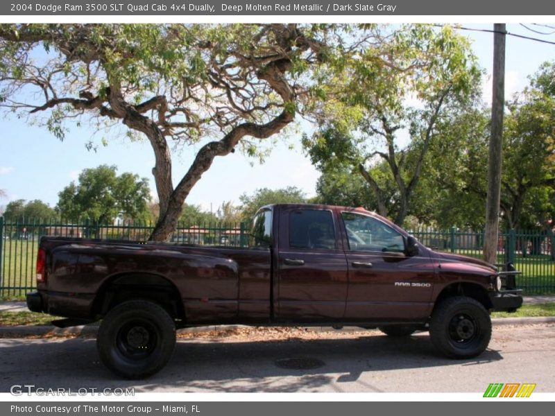 Deep Molten Red Metallic / Dark Slate Gray 2004 Dodge Ram 3500 SLT Quad Cab 4x4 Dually