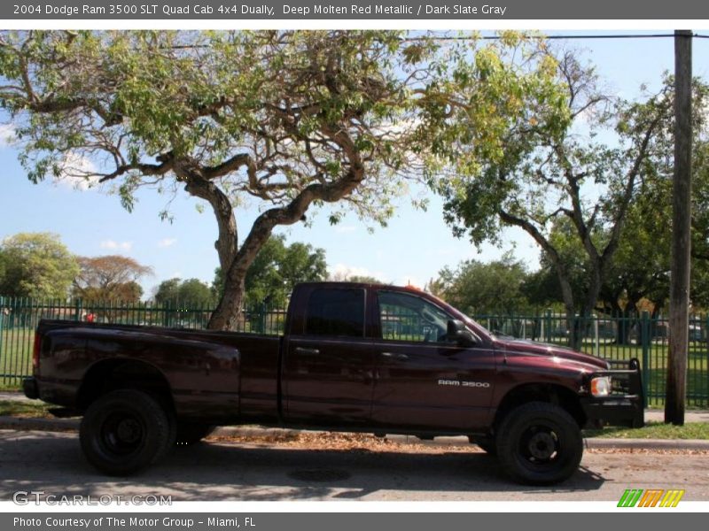 Deep Molten Red Metallic / Dark Slate Gray 2004 Dodge Ram 3500 SLT Quad Cab 4x4 Dually