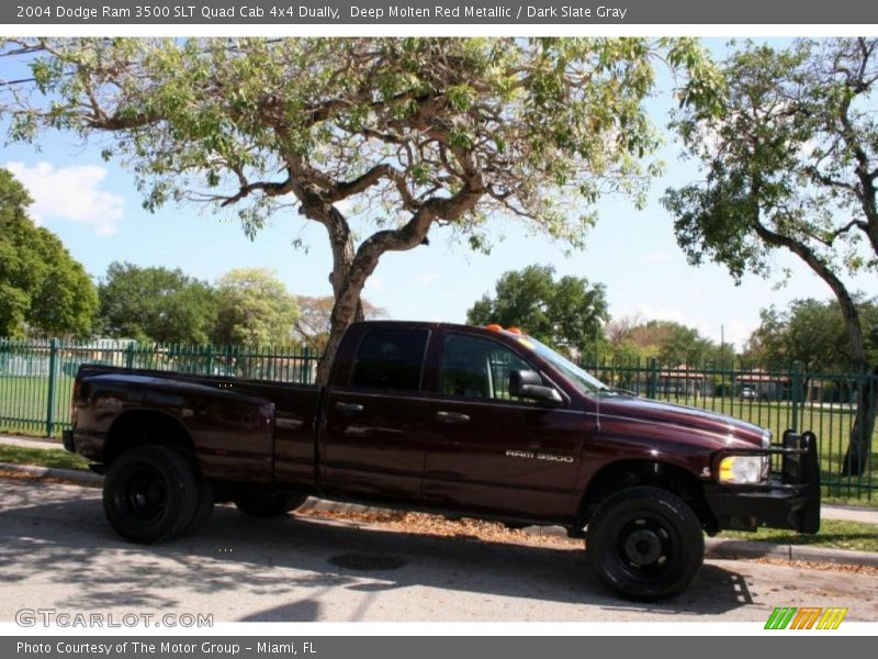 Deep Molten Red Metallic / Dark Slate Gray 2004 Dodge Ram 3500 SLT Quad Cab 4x4 Dually